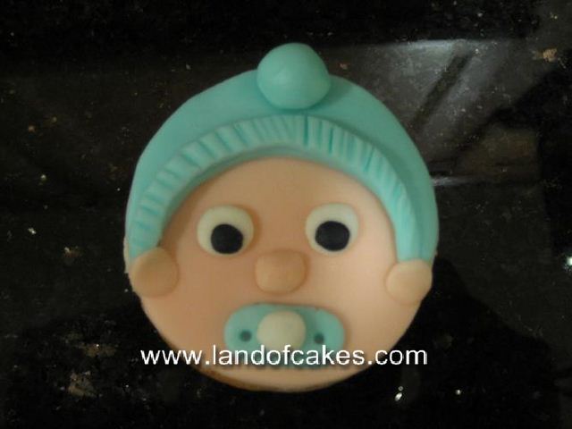 Baby face cupcakes for baby showers