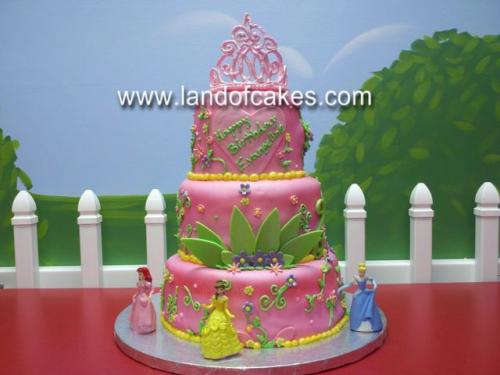 Custom Disney princess birthday cakes